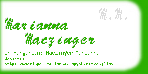 marianna maczinger business card